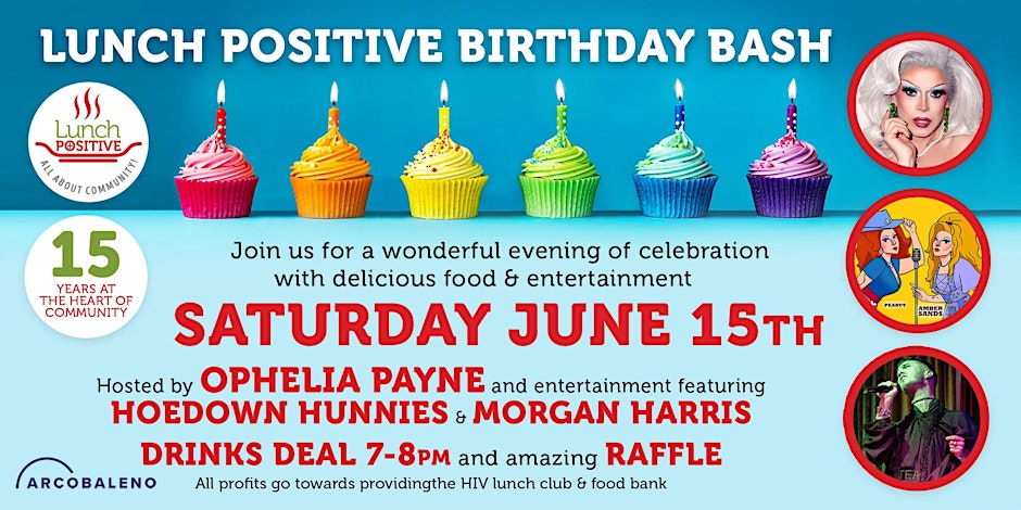 Local HIV charity Lunch Positive to celebrate 15th birthday at Arcobaleno with Ophelia Payne on hosting duties