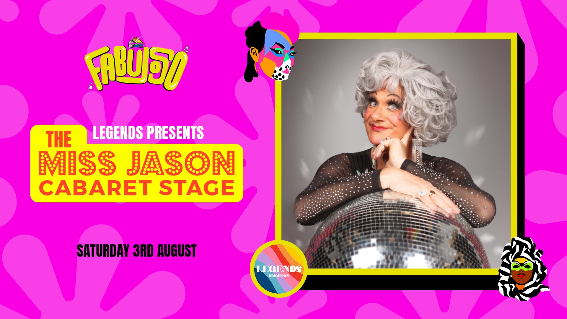 Brighton & Hove Pride to honour much-loved Jason Sutton with the Legends Presents The Miss Jason Cabaret Stage