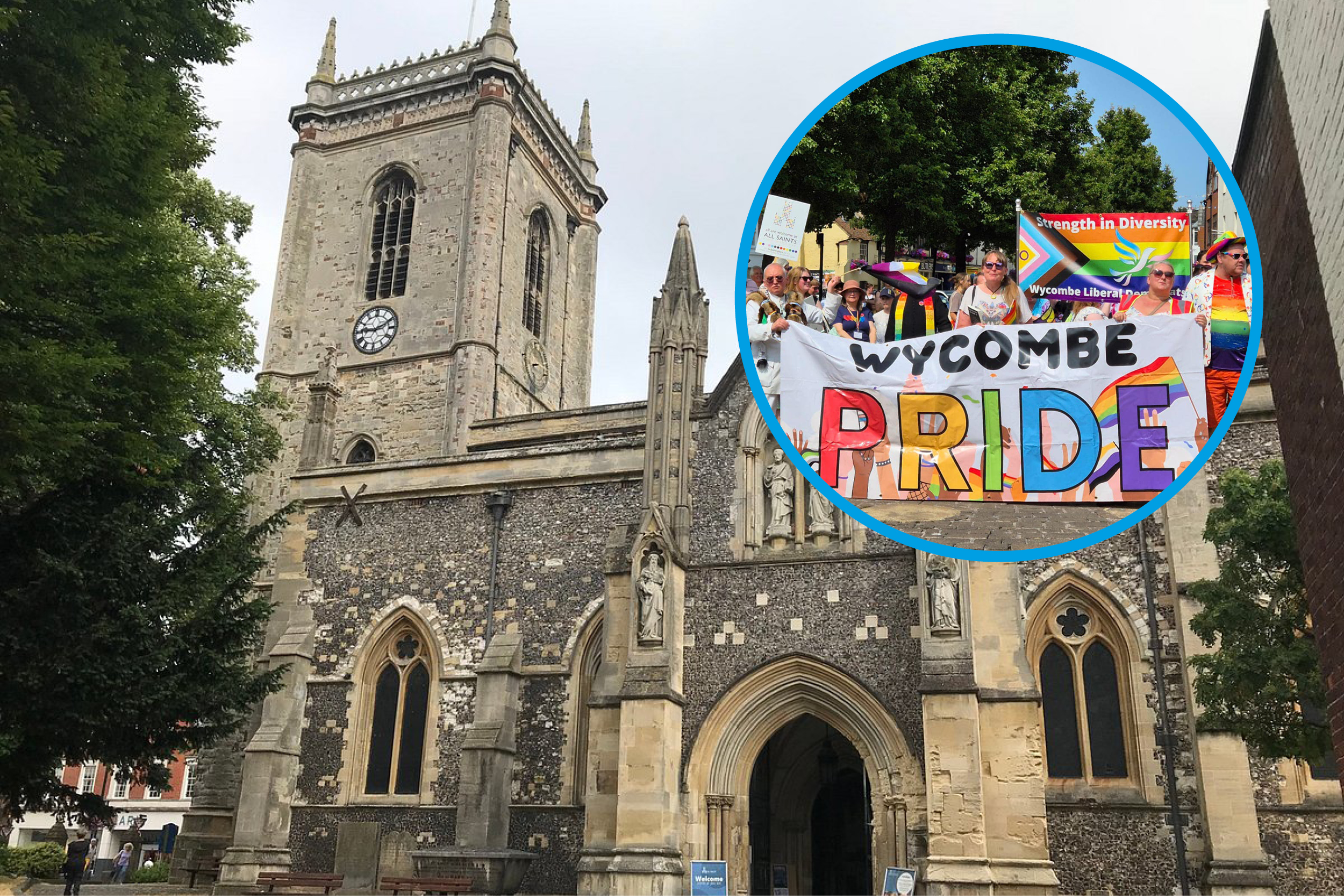 High Wycombe church under fire after erecting rainbow flag as part of town’s Pride celebrations