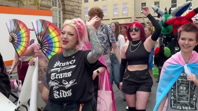 “It’s beautiful to see the city come together for this event.” Hundreds of LGBTQ+ people and allies march through streets of Bath for city’s first Pride event