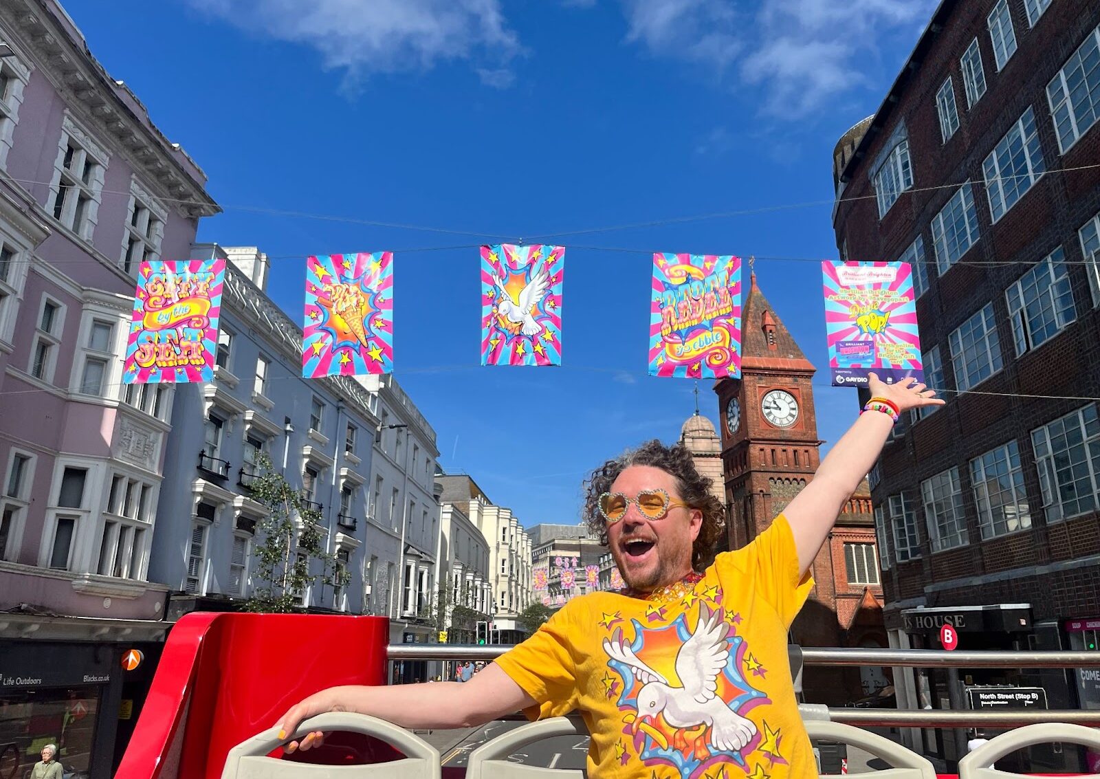 Brighton-inspired banners by local gay artist Dave Pop! up for auction to help support city centre projects