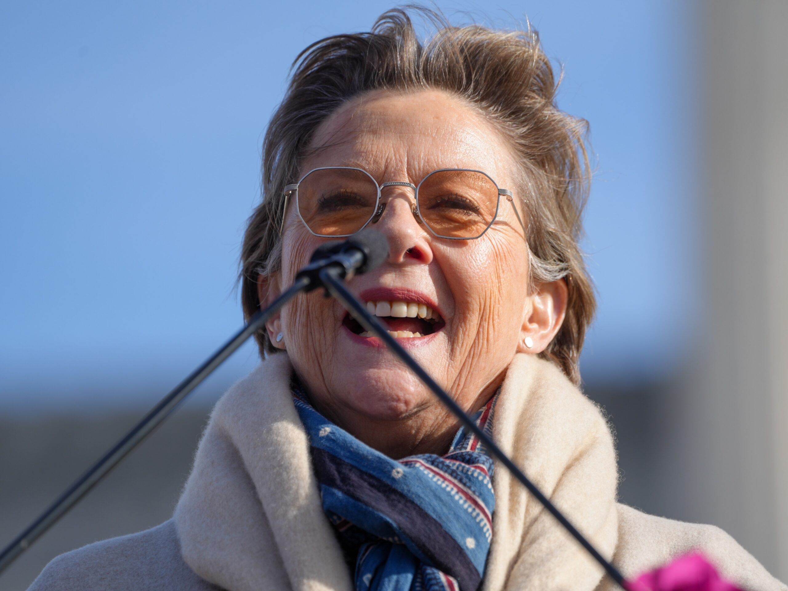 Annette Bening defends trans youth outside Supreme Court, citing her trans son as inspiration